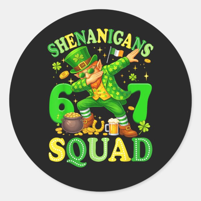 Shenanigans Squad Classic Round Sticker (Front)