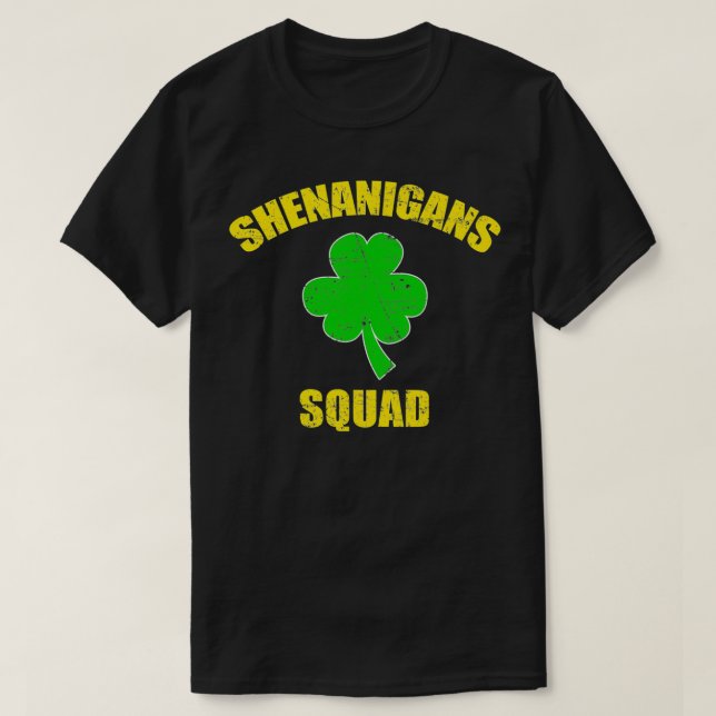 Shenanigans Squad for Saint Patricks Party Funny M T-Shirt (Design Front)