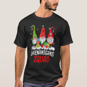 Shenanigans Squad Gnomes Christmas Pyjamas Family  T-Shirt