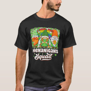 Shenanigans Squad Gnomies Shamrock Gnome St Patric T-Shirt