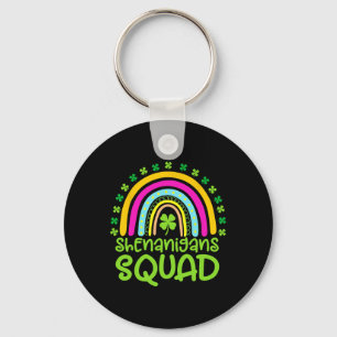 Shenanigans Squad Happy St Patrick's Day Rainbow S Keychain