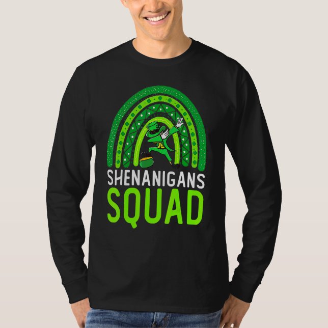 Shenanigans Squad Irish  Funny Saint Patrick's Day T-Shirt (Front)