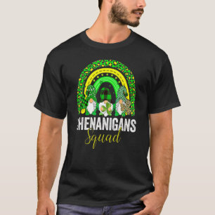 Shenanigans Squad Irish Gnomes Rainbow St Patrick' T-Shirt
