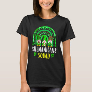 Shenanigans Squad Irish Gnomes Rainbow St Patrick' T-Shirt