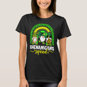 Shenanigans Squad Irish Gnomes Rainbow St Patrick' T-Shirt