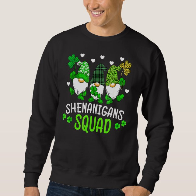 Shenanigans Squad Matching Kid Gnomies St Patrick' Sweatshirt (Front)