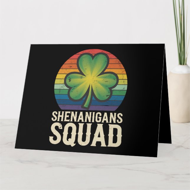 Shenanigans Squad Matching St Patricks Day Group  Card (Front)