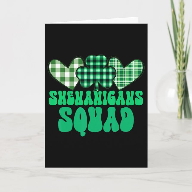 Shenanigans Squad Prone To Malarkey St. Patrick's  Card (Front)