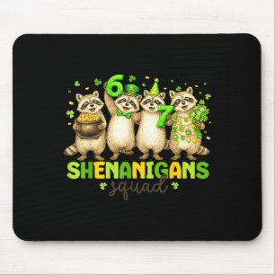 Shenanigans squad raccoon for kids women men st mouse pad