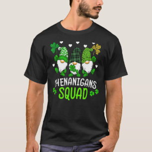 Shenanigans Squad St Patrick's Day Gnomes Green Fu T-Shirt