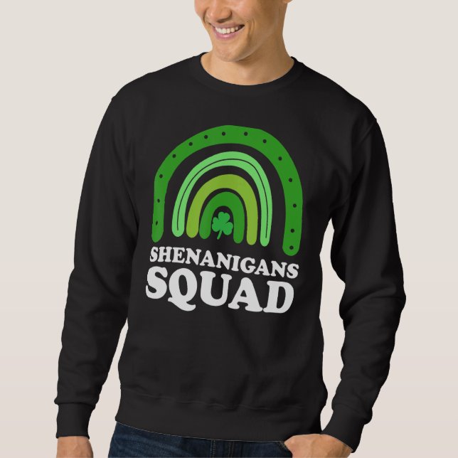 Shenanigans Squad St Patricks Day Gnomes Green Pro Sweatshirt (Front)