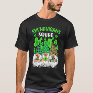 Shenanigans Squad St Patricks Day Gnomes Green Pro T-Shirt
