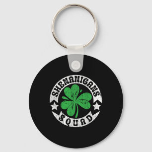 Shenanigans Squad St. Patrick's Day Irish Shamrock Keychain