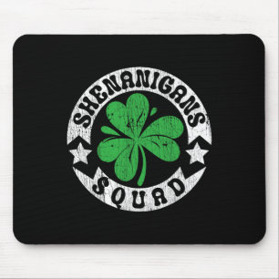 Shenanigans Squad St. Patrick's Day Irish Shamrock Mouse Pad