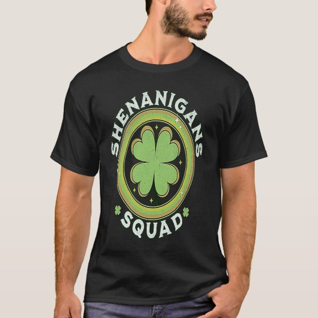 Shenanigans Squad  St Patrick's Day Matching Group T-Shirt (Front)