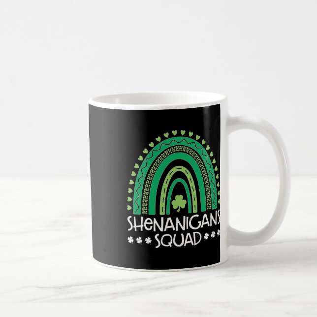 Shenanigans Squad St Patrick's Day Rainbow Shamroc Coffee Mug (Right)
