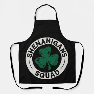 Shenanigans Squad St Patrick's Day Shamrock Apron