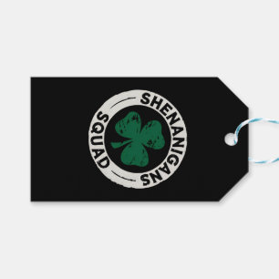 Shenanigans Squad St Patrick's Day Shamrock Gift Tags