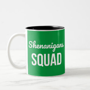 Shenanigans Squad St Patrick's Day Two-Tone Coffee Mug