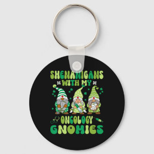 Shenanigans With My Oncology Nurse Gnomies St. Pat Keychain