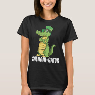Shenanigator Saint Patrick Day Irish Alligator She T-Shirt
