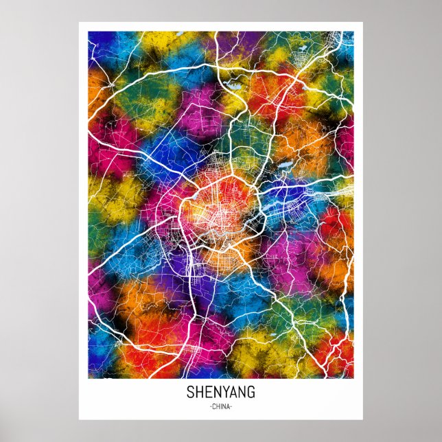 Shenyang China City Map Poster (Front)