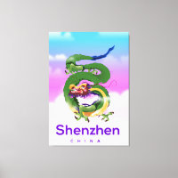 Shenzhen China Dragon travel poster