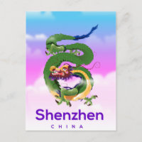 Shenzhen China Dragon travel poster