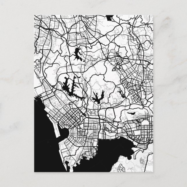 Shenzhen China Map Postcard (Front)