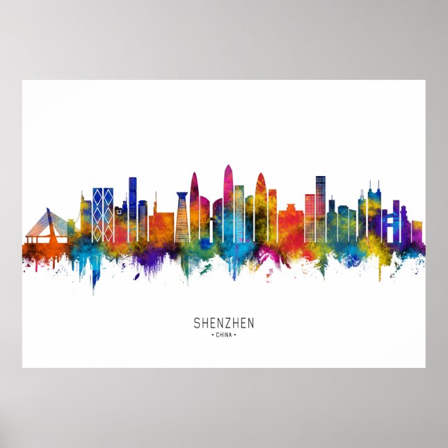 Shenzhen China Skyline Poster (Front)