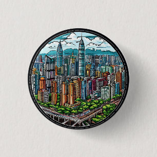 Shenzhen city 1 inch round button