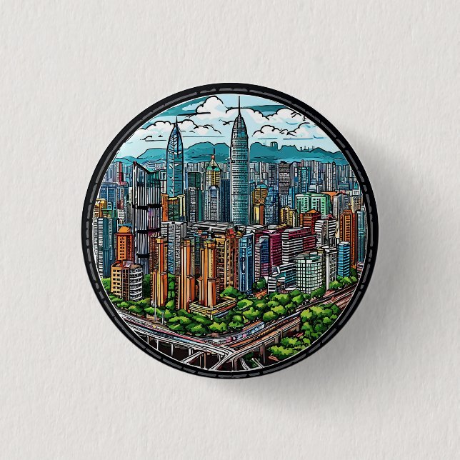 Shenzhen city 1 inch round button (Front)
