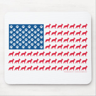 Shepard-Flag Patriotic Mouse Pad