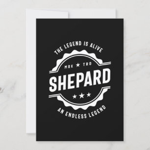Shepard Personalized Name Birthday Gift Invitation