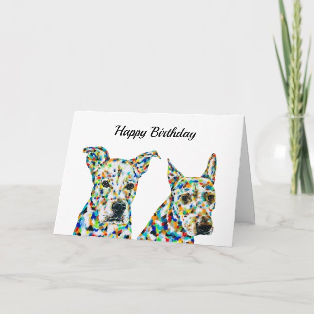 Shephard Shar Pei & Pitbull Lab Card (Front)