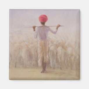 Shepherd and Flock Magnet