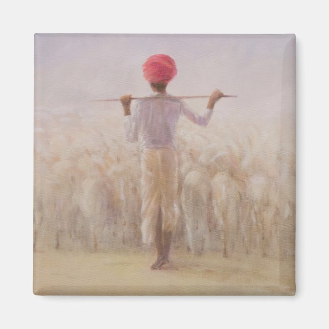 Shepherd and Flock Magnet (Front)