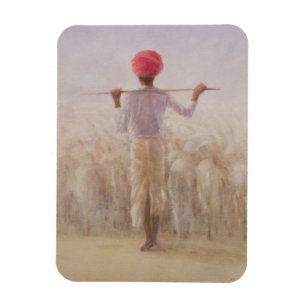 Shepherd and Flock Magnet