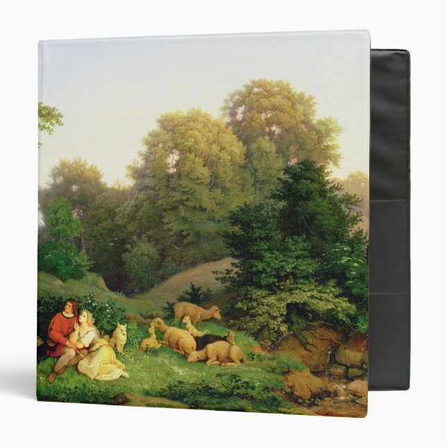 Shepherd and Shepherdess in a German landscape Binder (Front/Inside)