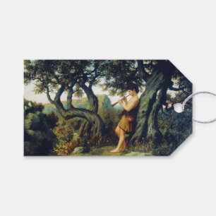Shepherd Boy Playing a Woodwind Musical Instrument Gift Tags