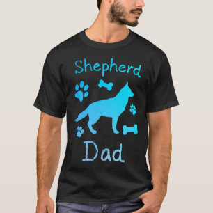 Shepherd Dad Black And Blue Personalized T-Shirt