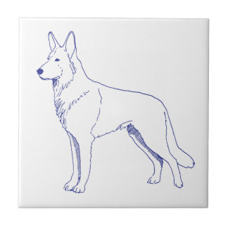 Shepherd dog breed tile