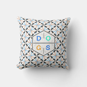 Shepherd Dog Pattern Throw Pillow