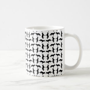 Shepherd dog silhouette coffee mug