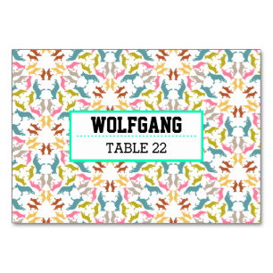 Shepherd dog tablecards table number