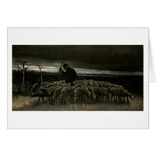 Shepherd, Flock of Sheep Van Gogh Fine Art