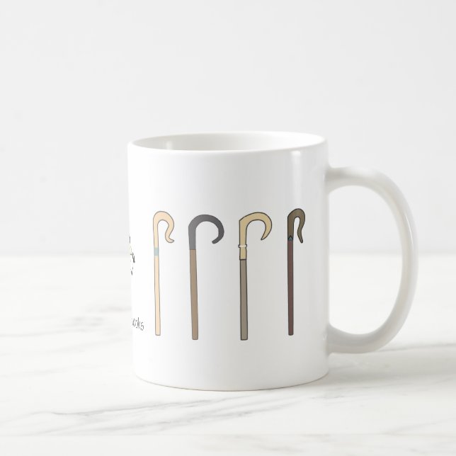 Shepherd Hooks Mug with small sheep design (Right)
