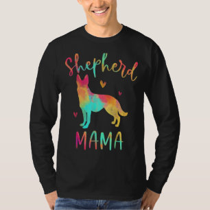 Shepherd Mama Colourful German Shepherd Dog Mom   T-Shirt