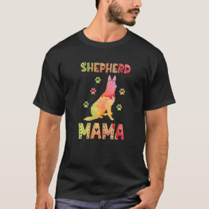 Shepherd Mama Paw Lovers Puppies Dog Owners French T-Shirt