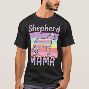 Shepherd Mama Rainbow Pastel German Shepherd Dog M T-Shirt